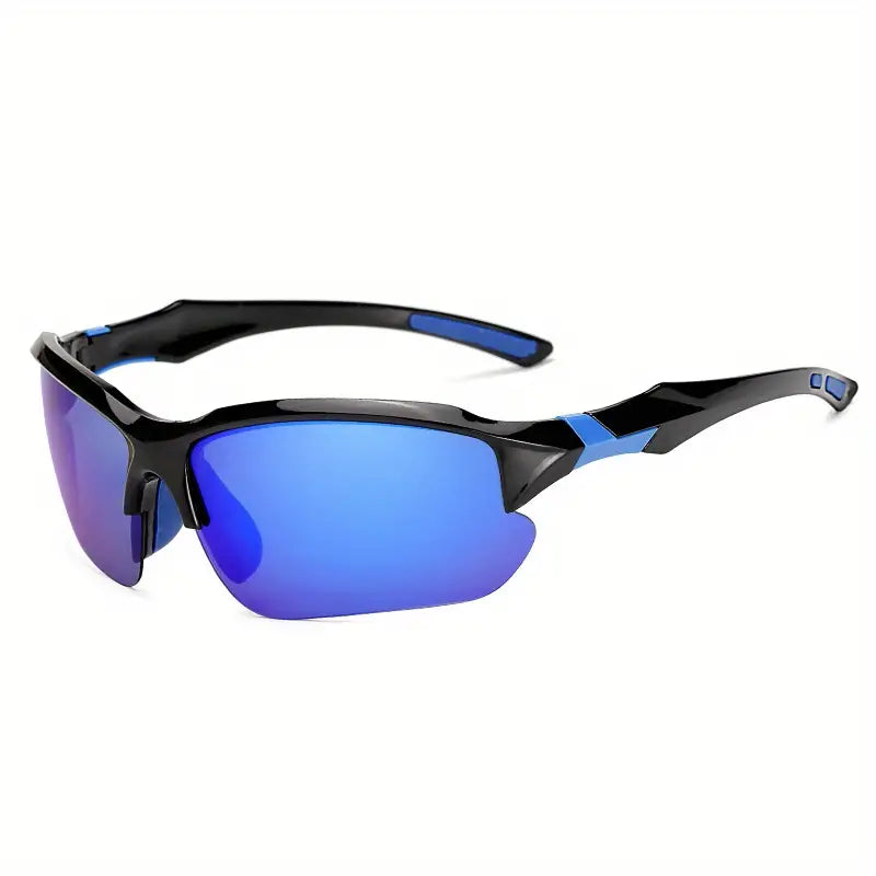Unisex sports eyewear with polarized lenses, essential for UV protection during running & cycling.