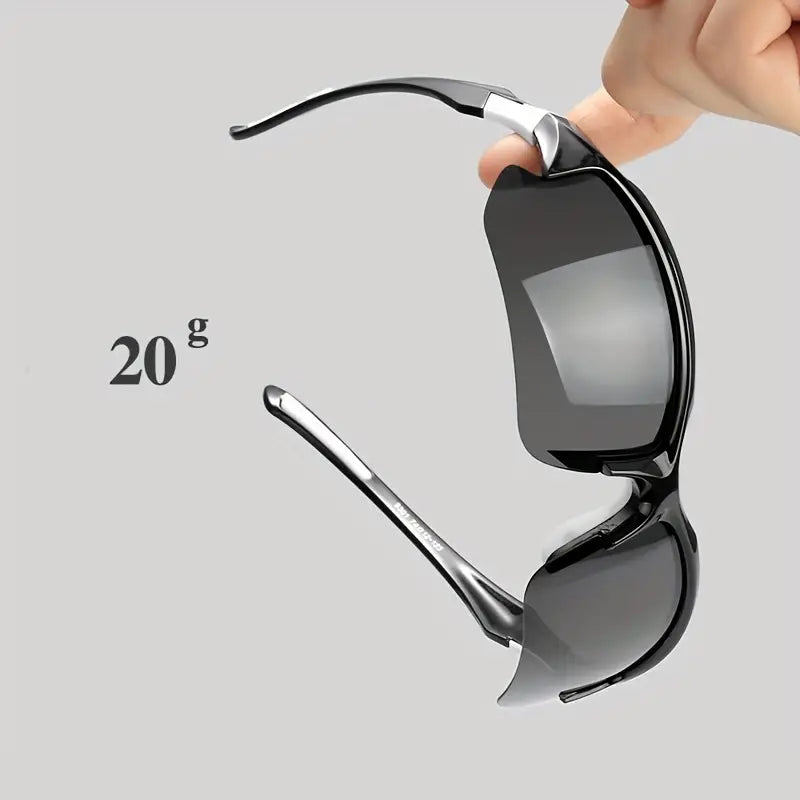 Durable unisex polarized sports sunglasses for various outdoor activities, effective UV protection.