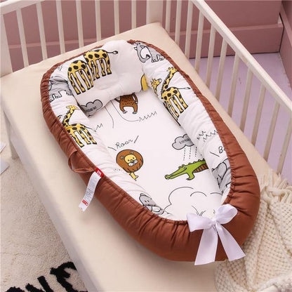 Baby gift idea: portable baby lounger & snuggle nest, safe and soft for any new parent