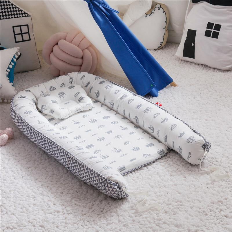 Unisex baby nest lounger, ergonomic design for infant comfort, perfect baby gift or nursery decor