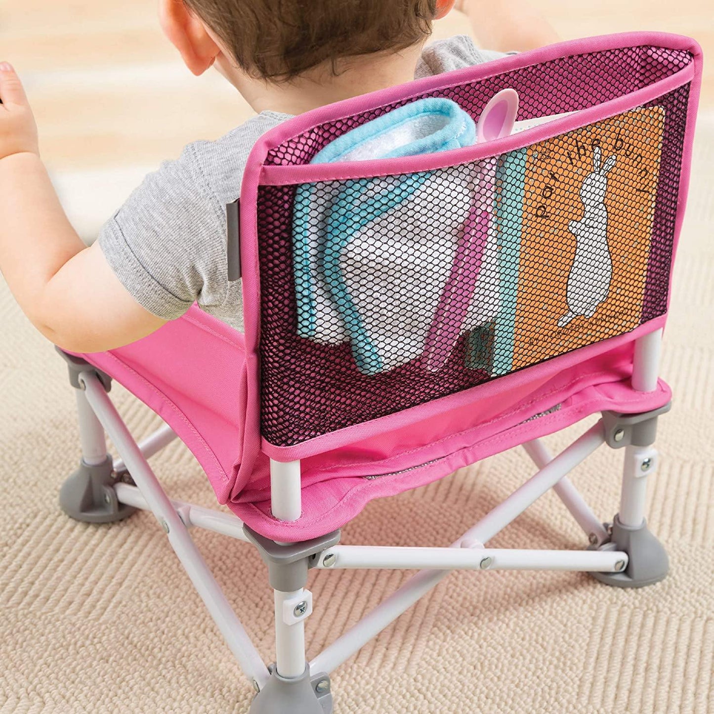 Unisex toddler booster seat with a removable tray, making it versatile for play and feeding times