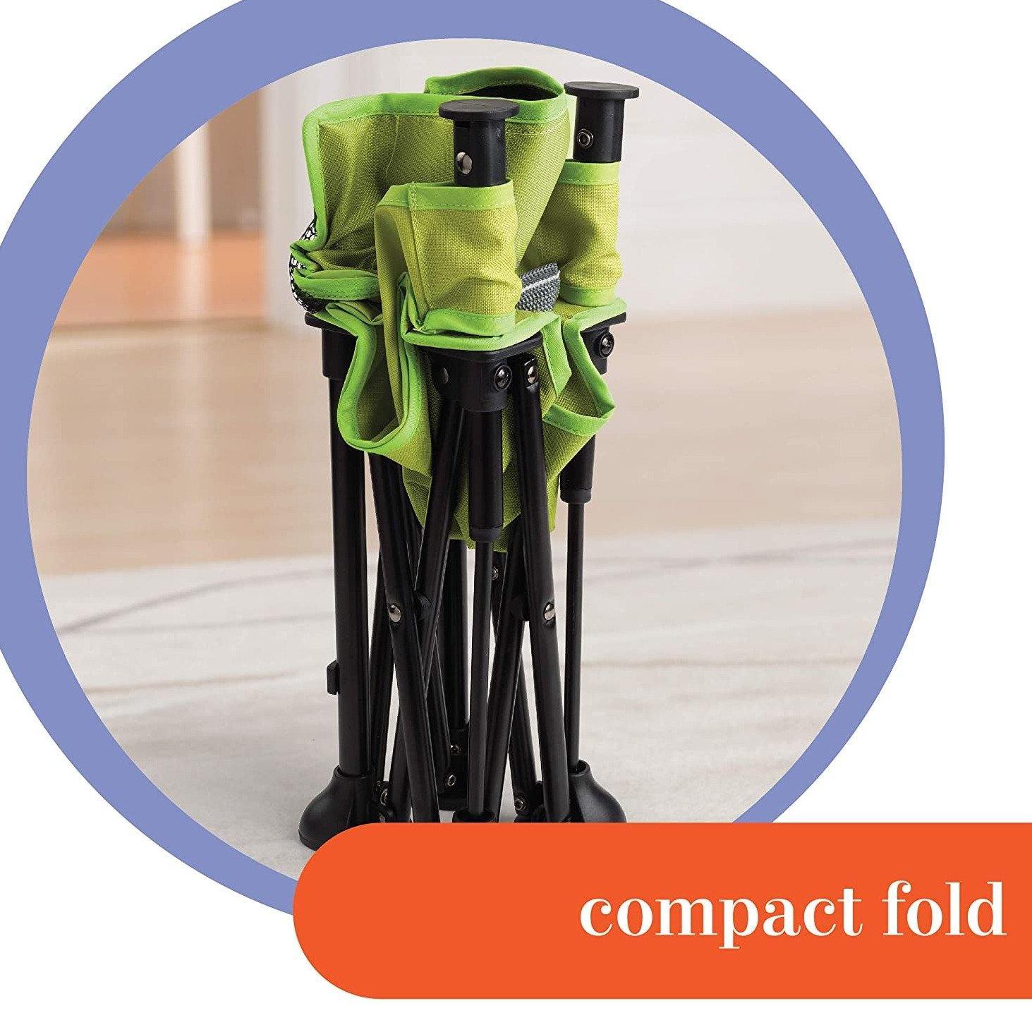 Kids seating solution: a travel booster seat with a wipeable surface for easy cleanup after meals