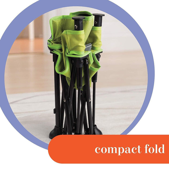 Kids seating solution: a travel booster seat with a wipeable surface for easy cleanup after meals