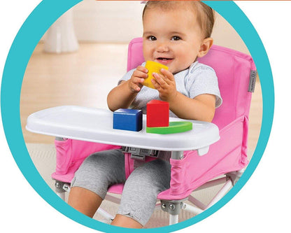 Compact infant seat for feeding, easy to carry, featuring a durable, non-slip base for stability