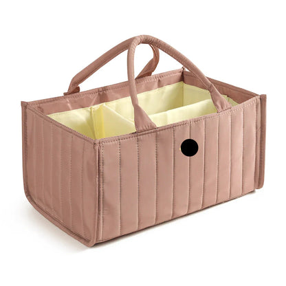 Stylish diaper caddy, a practical baby shower gift for new parents, gray polyester