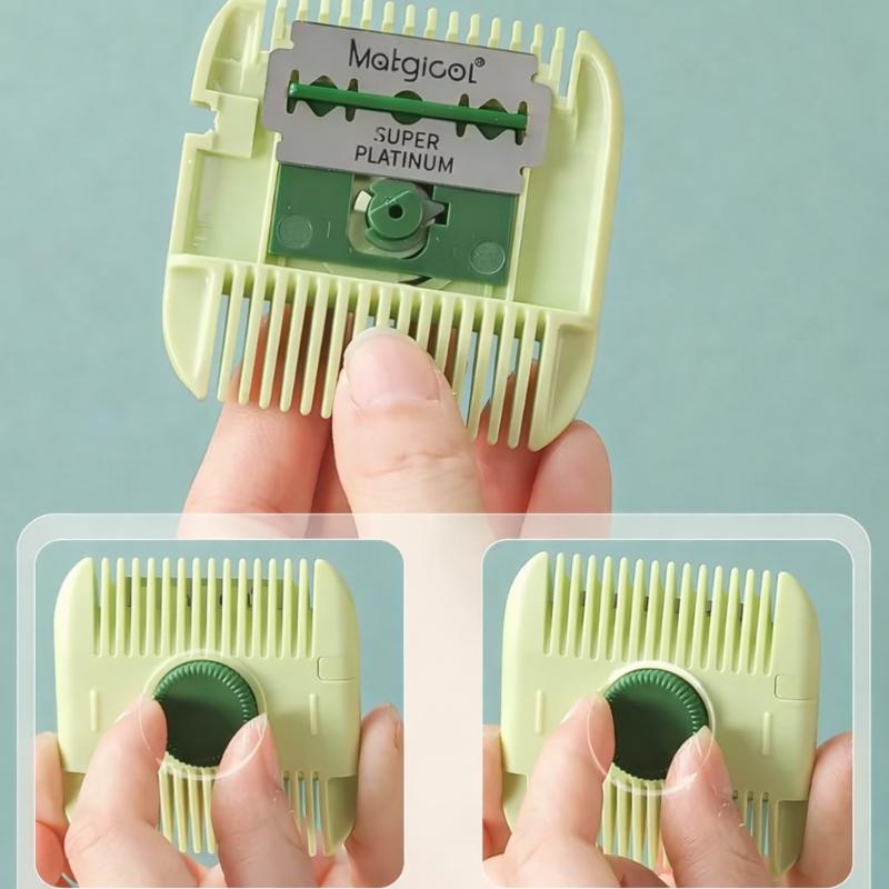 Unisex portable dustproof hair trimmer in black for gentle grooming and hygienic personal care