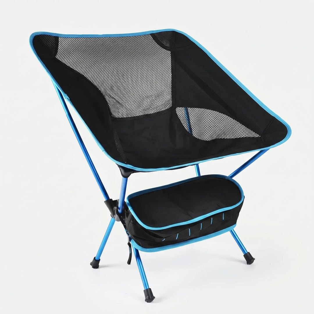 Durable folding outdoor chair, a versatile portable seat for camping, fishing, picnics, and backyard use.