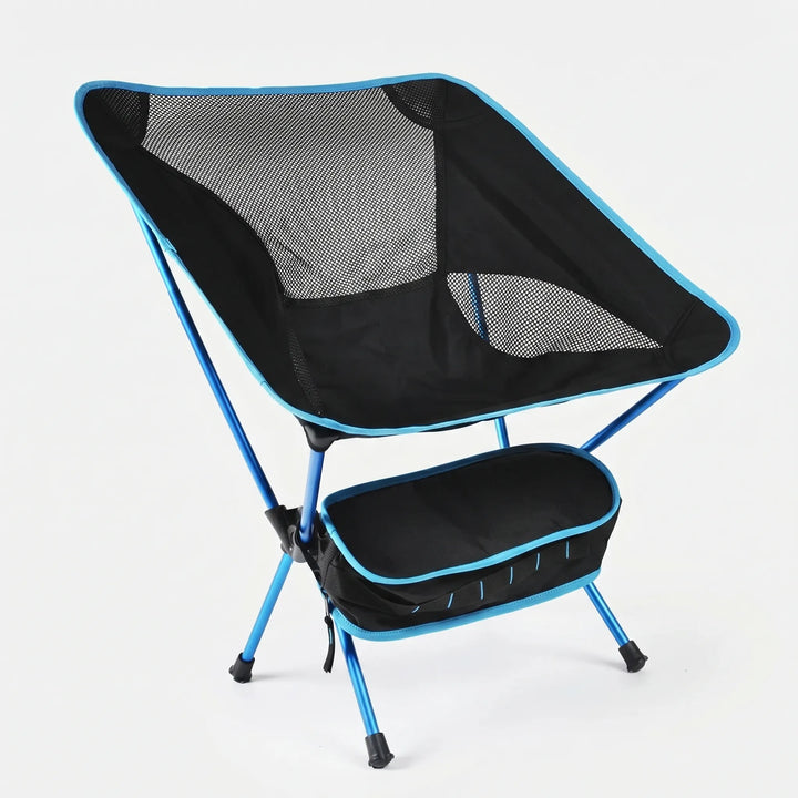 Durable folding outdoor chair, a versatile portable seat for camping, fishing, picnics, and backyard use.