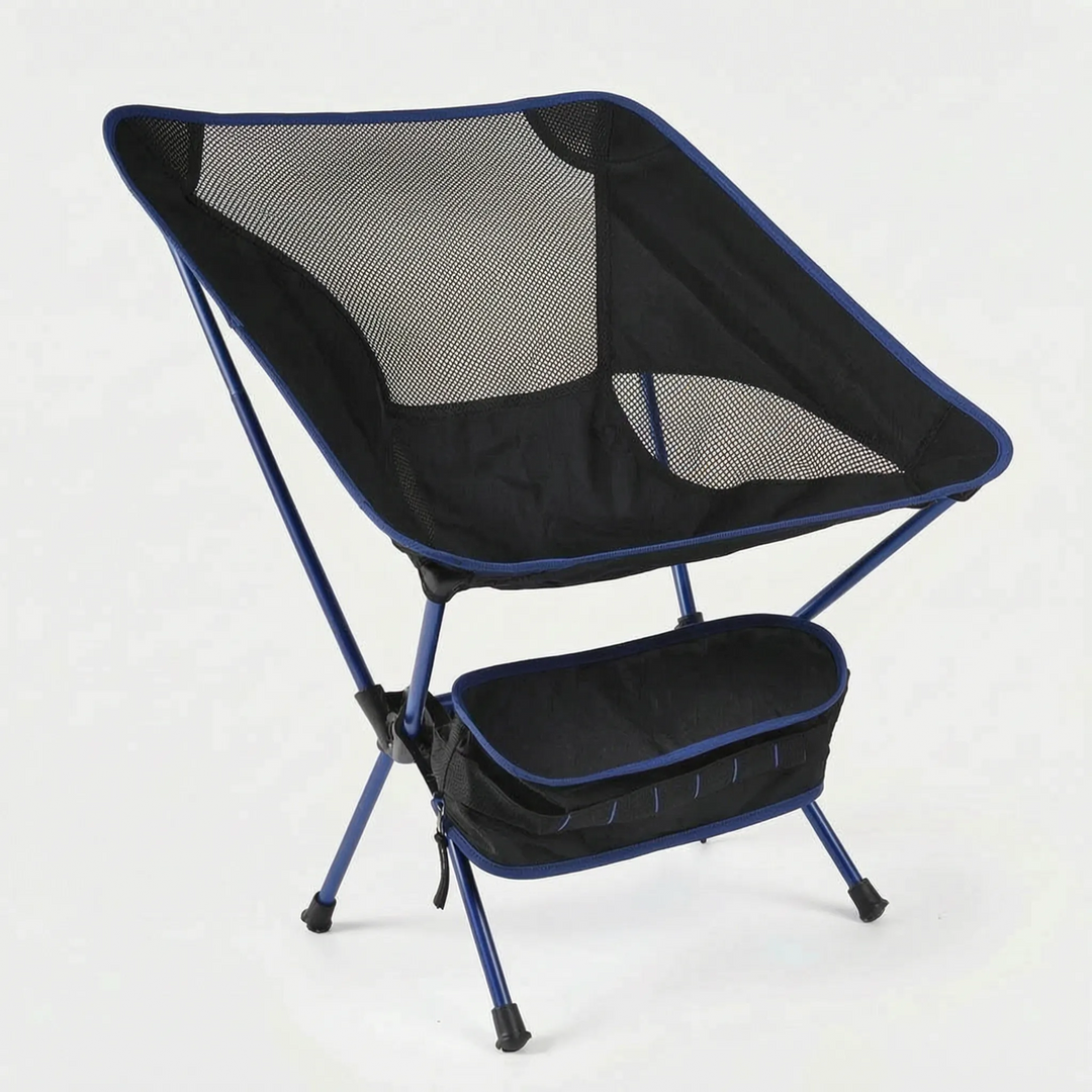 Versatile portable folding chair, ideal for outdoor seating, camping gear, hiking, or a quick rest stop.