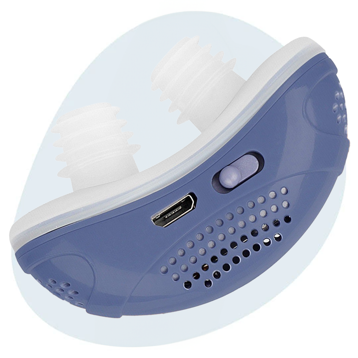 Unisex portable micro CPAP machine for sleep apnea, a hoseless snoring solution & breathing aid.
