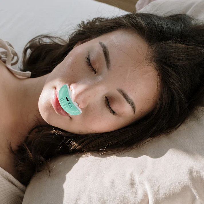 Unisex sleep apnea & snoring solution: a portable micro CPAP machine. Hoseless breathing aid for health & wellness.