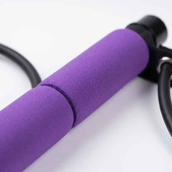 Adjustable resistance Pilates bar kit, perfect for full body strength training & portable home gym fitness workouts.