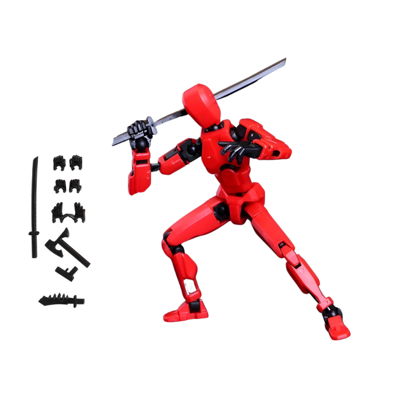 Artistic model of a Unisex Posable Robot Toy Figure, great for display and creative posing