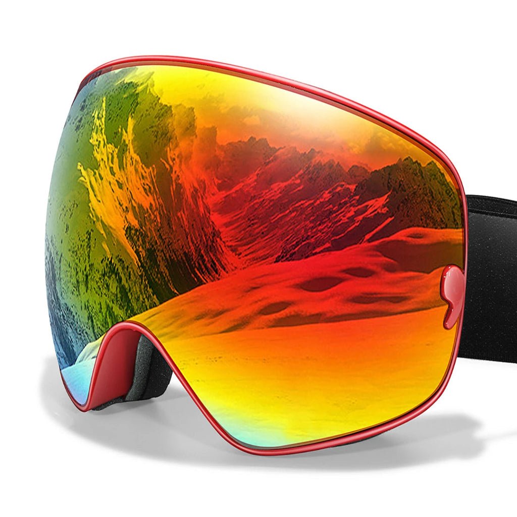 Optimal vision unisex ski goggles: anti-fog, UV400, night vision, helmet compatible for winter sports.