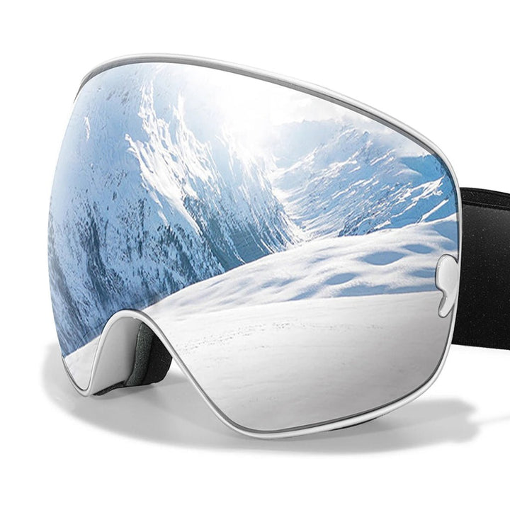 Protective unisex ski goggles with UV400, anti-fog, and night vision for all winter sports.