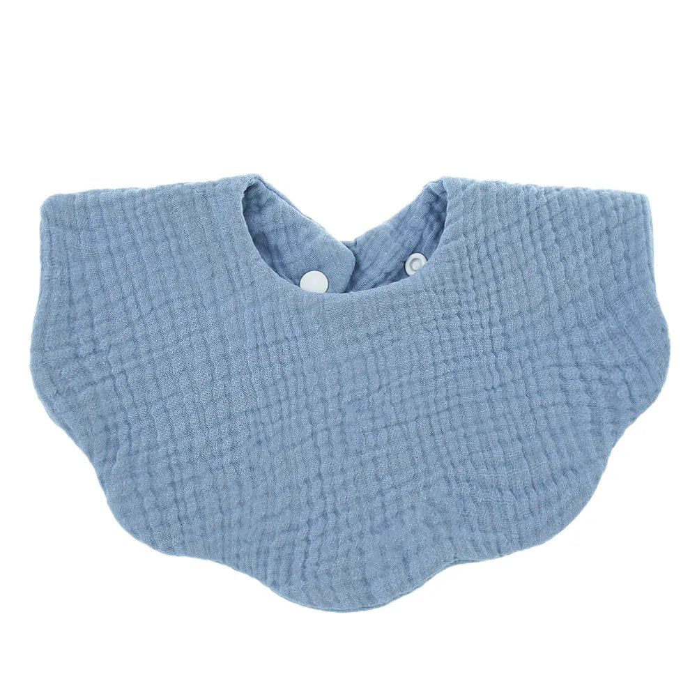 Unisex premium soft cotton baby bib featuring a subtle striped pattern, practical for infant feeding