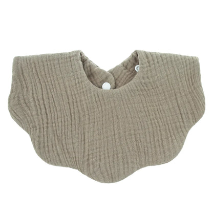 Unisex premium soft cotton baby bib in a pastel blue, great for infant drooling and feeding times