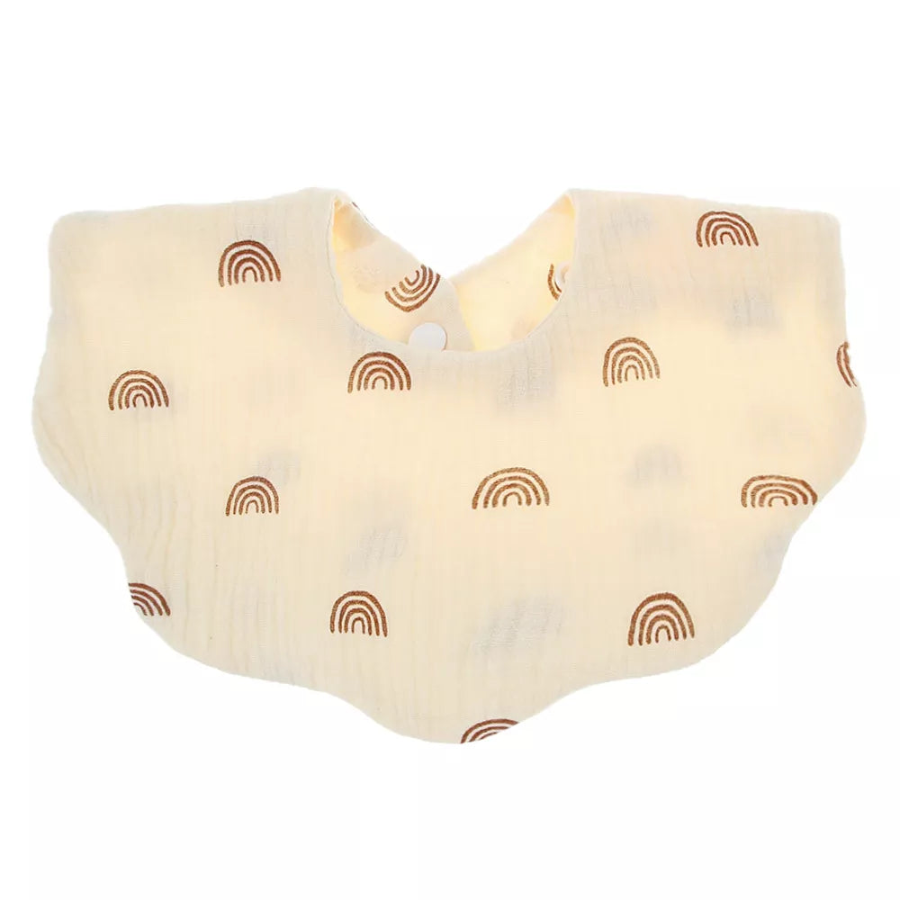 Infant feeding set: Unisex premium soft cotton baby bib paired with matching feeding accessories