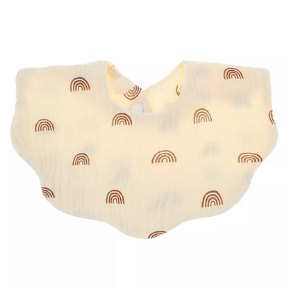 Infant feeding set: Unisex premium soft cotton baby bib paired with matching feeding accessories