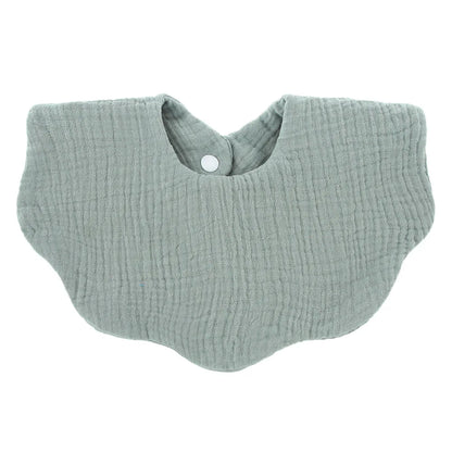 Premium soft cotton baby bib, unisex gray-toned, designed for maximum absorbency and newborn comfort