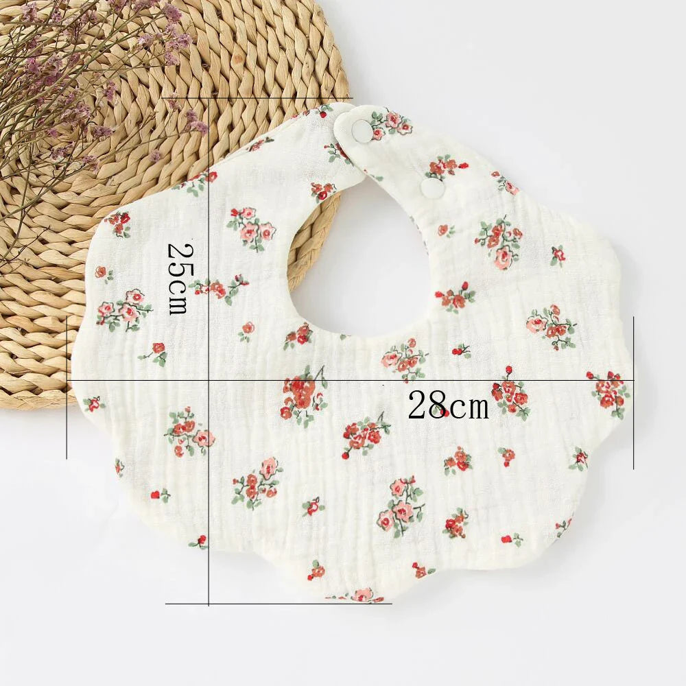 Unisex premium soft cotton baby bib with adjustable snap closure, ideal for infants feeding and drooling