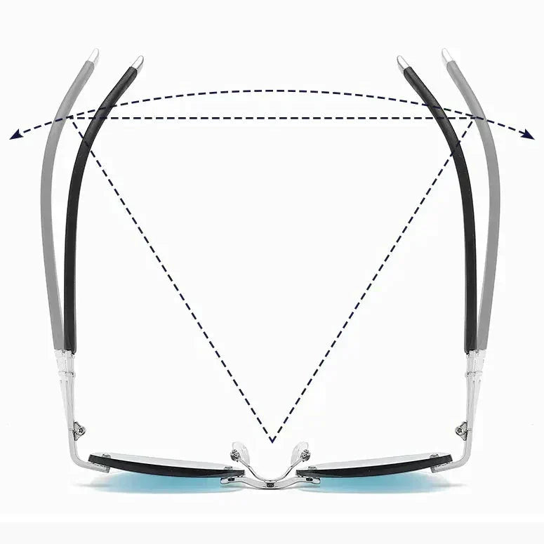 Stylish unisex anti-blue light progressive sunglasses for reading outdoors, with excellent eye protection.