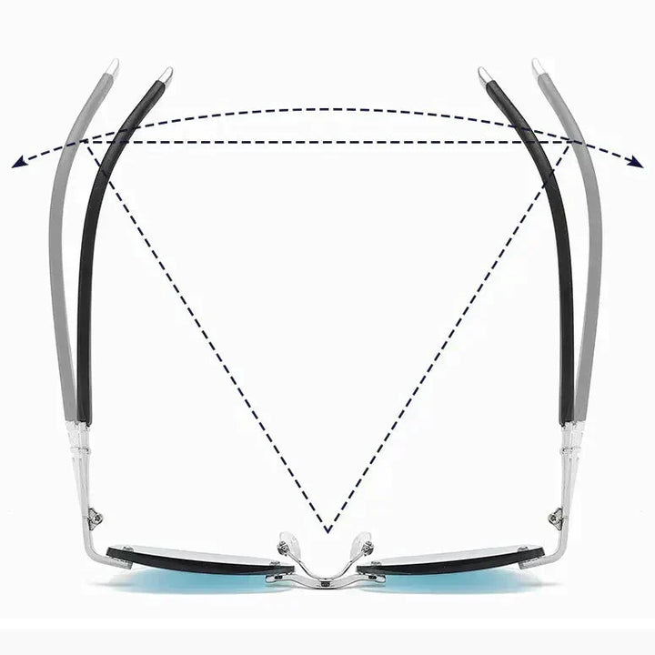Stylish unisex anti-blue light progressive sunglasses for reading outdoors, with excellent eye protection.