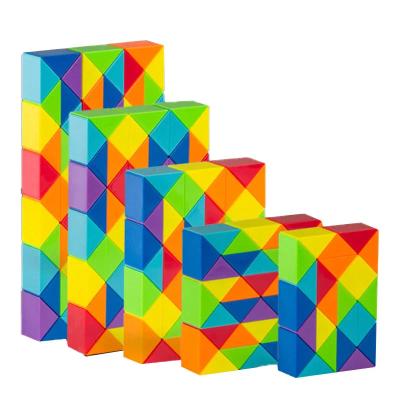 Unisex Rainbow Magic Cube Fidget Puzzle Toy for stress relief and brain teaser fun