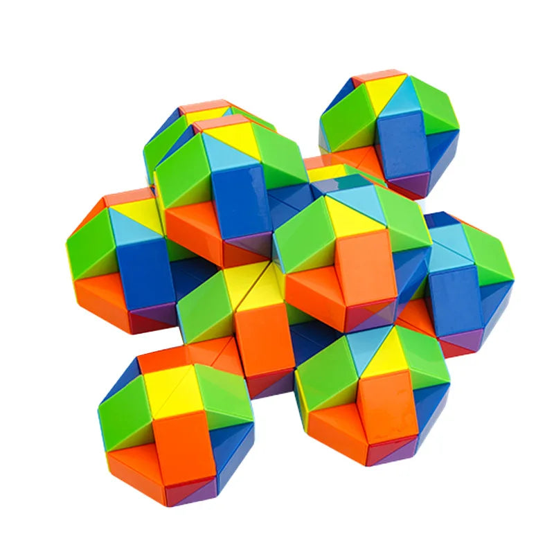 Unisex mechanical puzzle: Rainbow Magic Cube, promoting creative play and focus