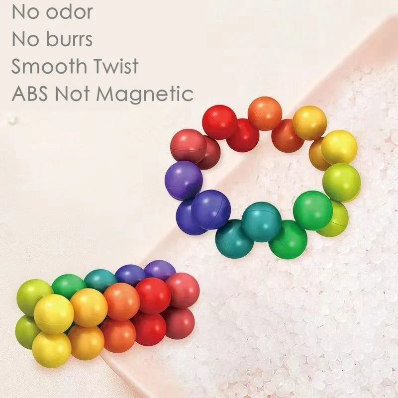 Set of interlocking puzzle balls, unisex creative fidget toy for stress relief