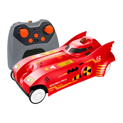 Innovative electric remote control wall climbing car toy, black, speeding on ceiling