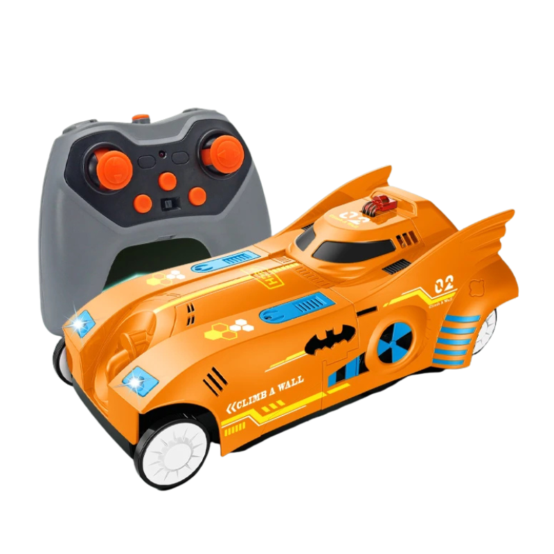 Kids' gift idea: RC wall climber, green, with LED lights, controlled by remote