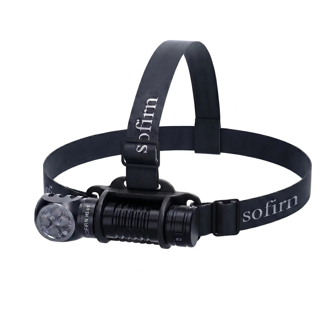 Bright LED headlamp, USB-C rechargeable, ideal for night hiking, camping, & hands-free emergency lighting.