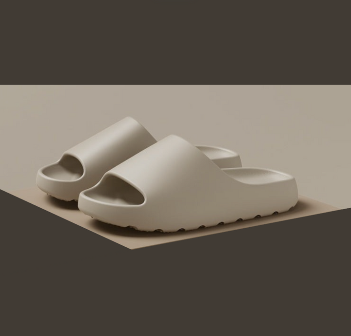 Lightweight unisex waterproof open-toe Remy Cloud Slippers, perfect as shower shoes, beach sandals, or house shoes.
