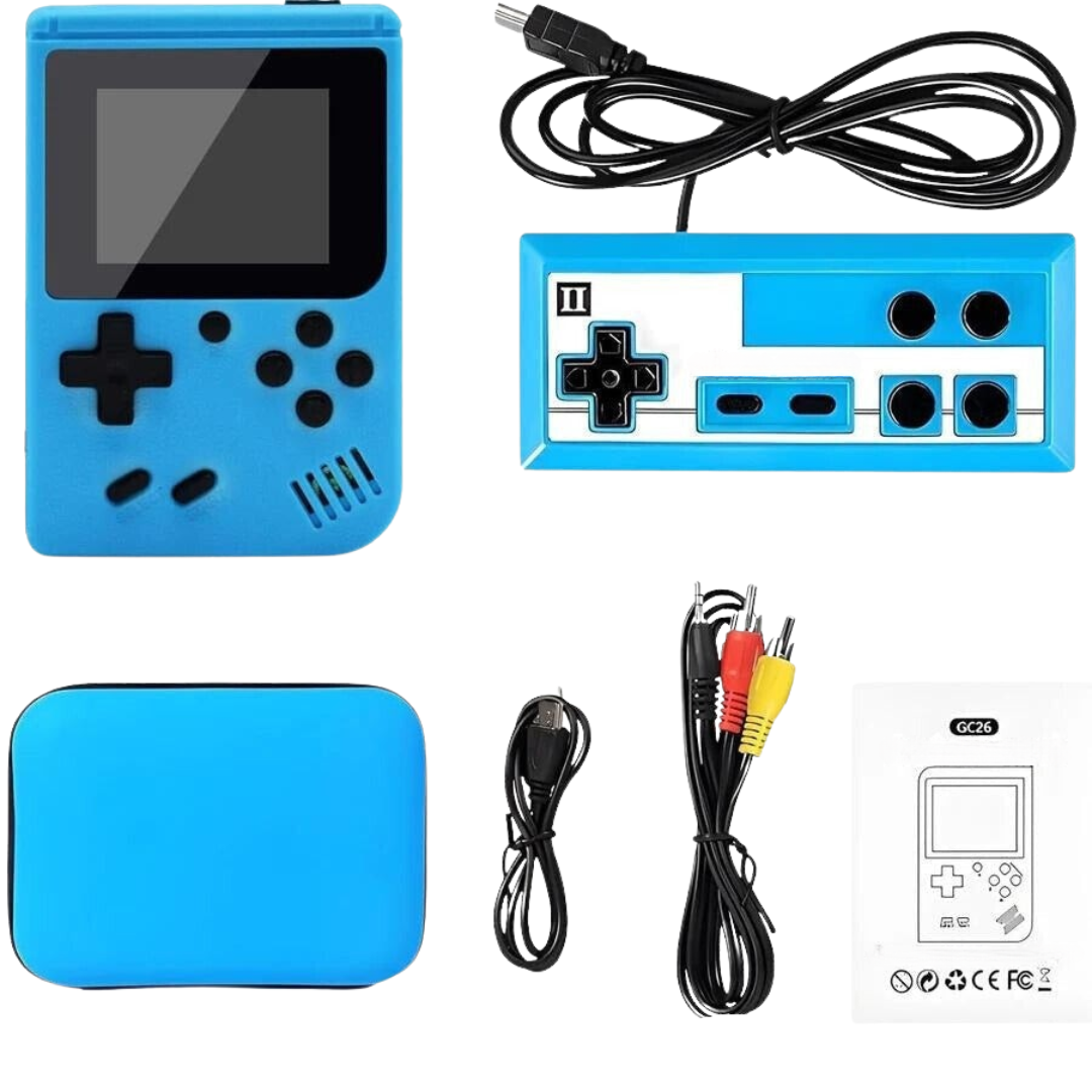 Classic retro handheld gaming console, a perfect gift. Connects to TV for 2-player video game entertainment.