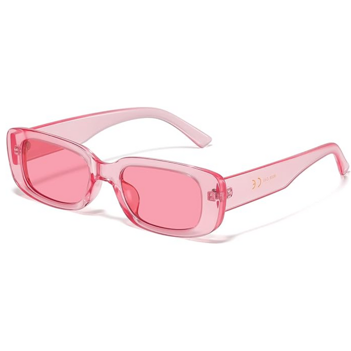 Trendy retro rectangular sunglasses (Aria) offering UV400 protection, a Y2K fashion accessory.