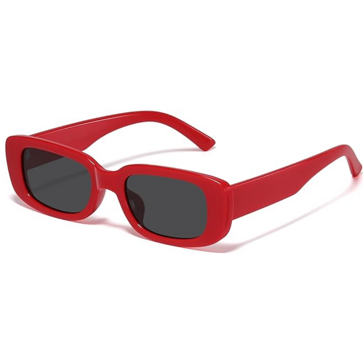 Women's retro rectangular Y2K sunglasses, trendy eyewear with UV400 protection for fashion.