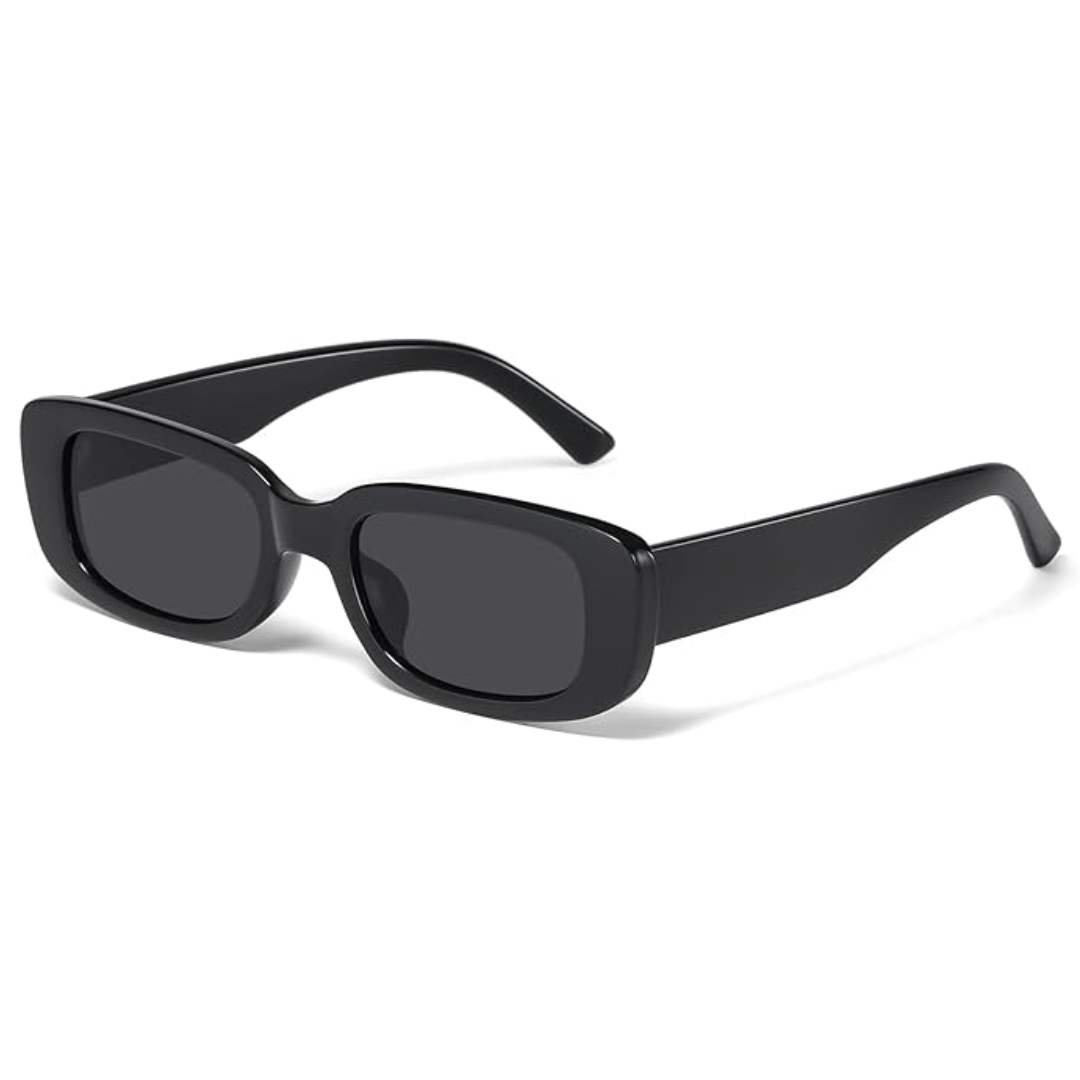 Trendy unisex rectangular Y2K eyewear, retro design with UV400 protection for summer style.