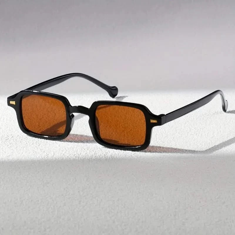 Brown square retro shades; unisex design. Lightweight, anti-glare & anti-scratch for comfortable, protected vision.