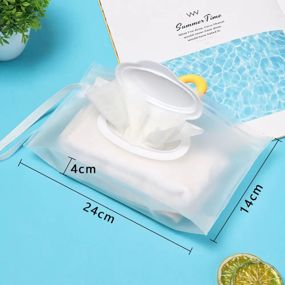 Durable polyester reusable wet wipes dispenser designed for travel and daily use