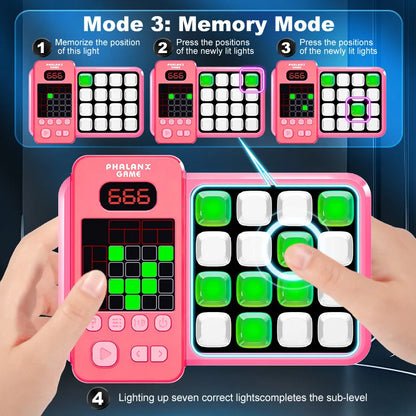 Unisex musical game console for all ages, promoting stress relief and cognitive development.