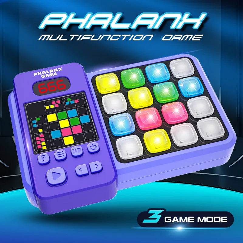 Group of friends enjoying a portable rhythmic musical game, a fun activity toy.