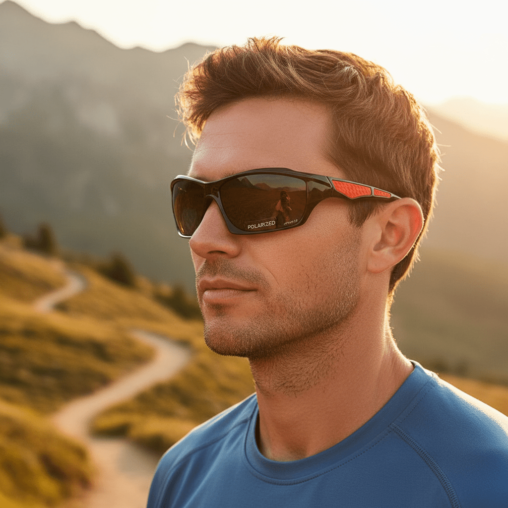 Unisex round polarized sunglasses with UV400 eye protection for glare reduction & sun protection.