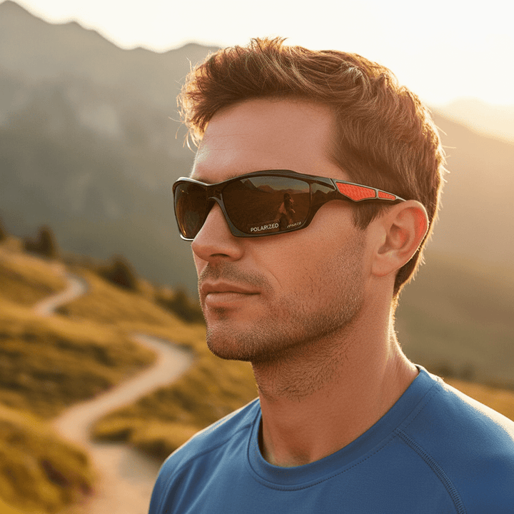 Unisex round polarized sunglasses with UV400 eye protection for glare reduction & sun protection.