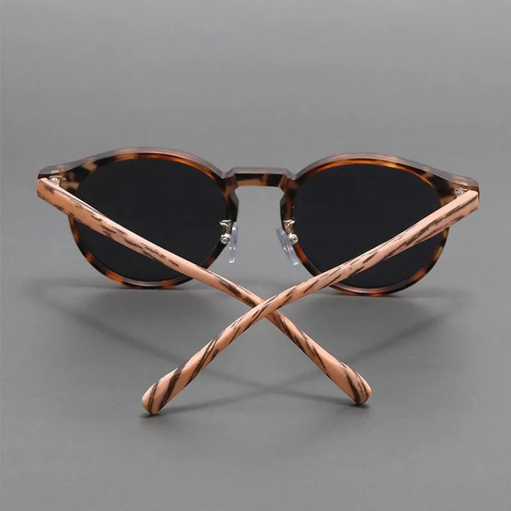 Unisex Sahara Shades: Round sunglasses with classic turtle frames, durable & lightweight for summer style.