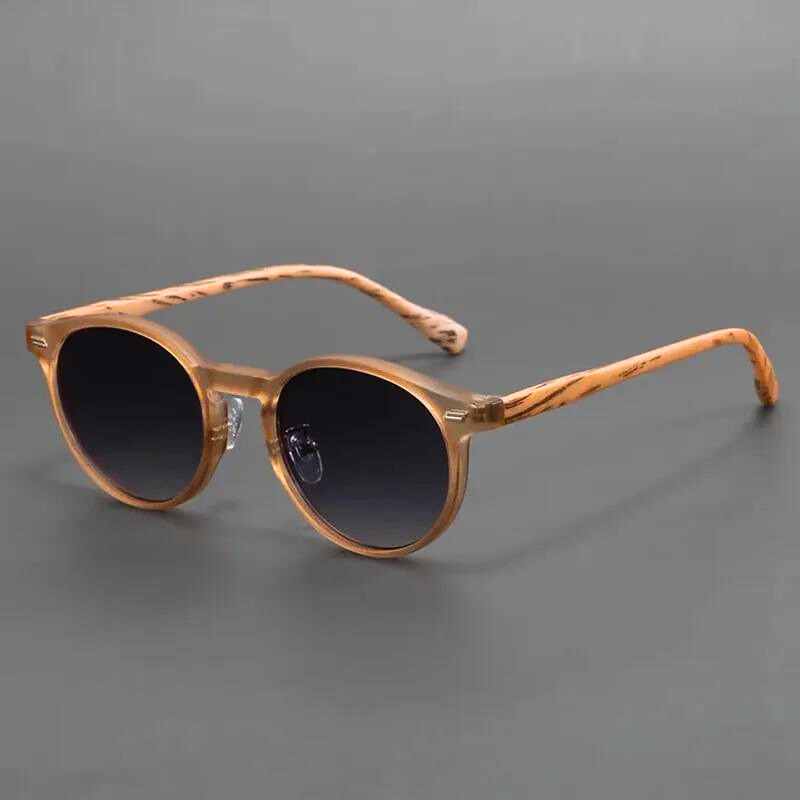 White Unisex Sahara Shades: Fashionable round sunglasses, unisex eyewear offering superior UV protection.