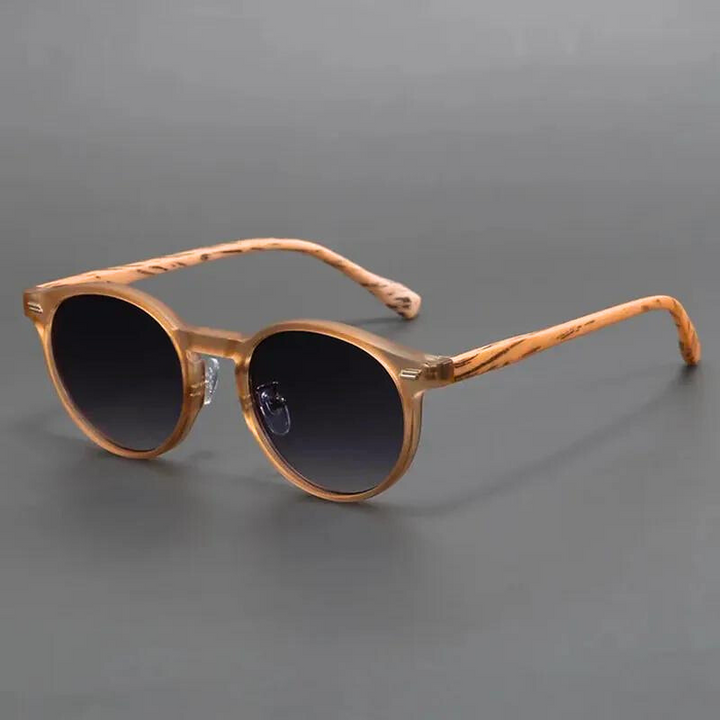 White Unisex Sahara Shades: Fashionable round sunglasses, unisex eyewear offering superior UV protection.