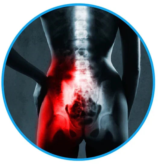 Unisex back support belt, improving posture and reducing sciatica symptoms.