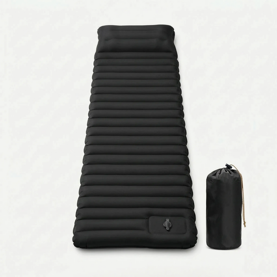 Easy setup self-inflating camping mat, 4-inch thick for ultimate comfort on any outdoor sleeping adventure.