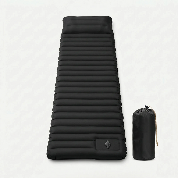 Easy setup self-inflating camping mat, 4-inch thick for ultimate comfort on any outdoor sleeping adventure.